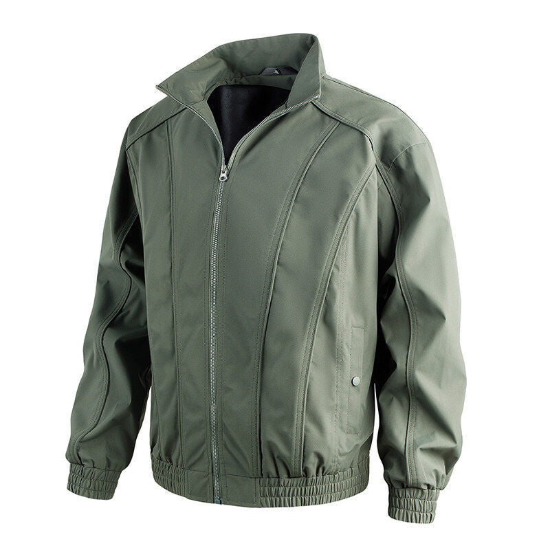 Herren Freizeitjacke mit hochschließendem Kragen und elastischem Bund EB