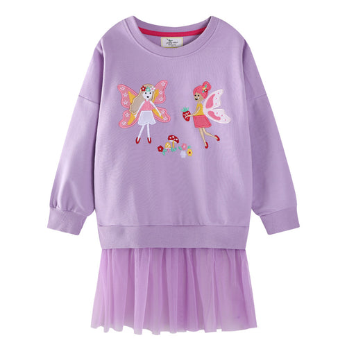 Mädchen Freizeitkleid mit bezauberndem Flügelmuster EB