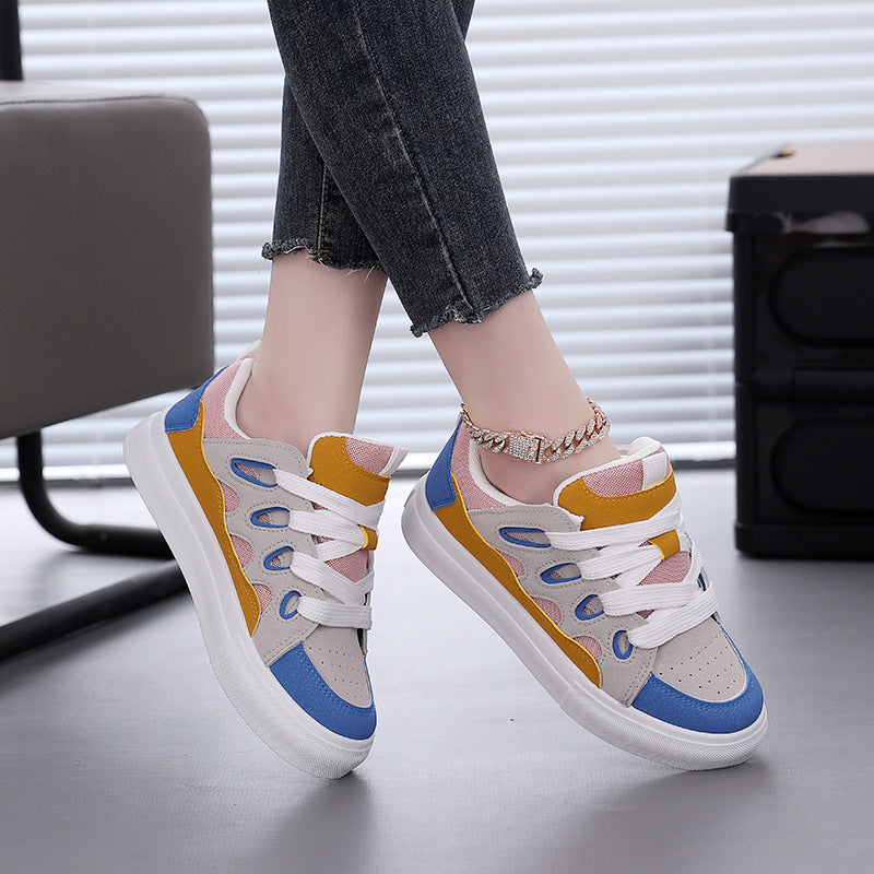 Damen modische Sneakers mit elastischen Schnürsystem und atmungsaktiver Oberfläche EB