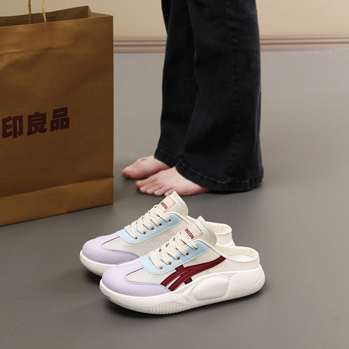 Damen Sportliche Slip-On Sneakers mit luftiger Mesh-Oberfläche und dämpfender Sohle EB