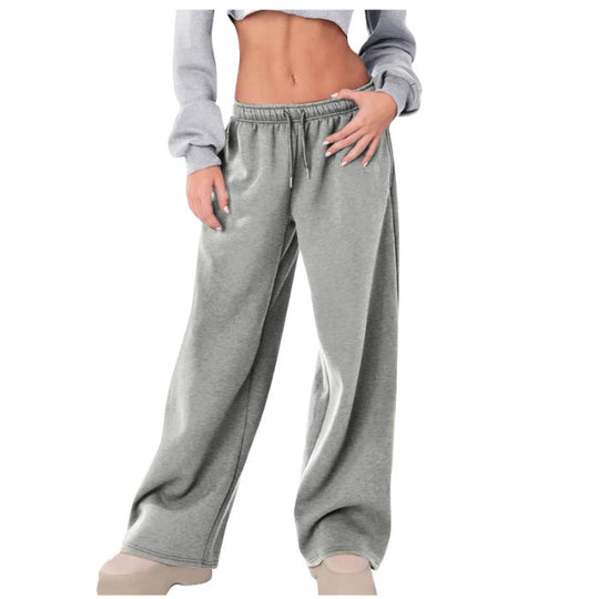 Damen nan weite High-Waist Relaxhose mit Kordelzug und verdeckten Seitentaschen EB