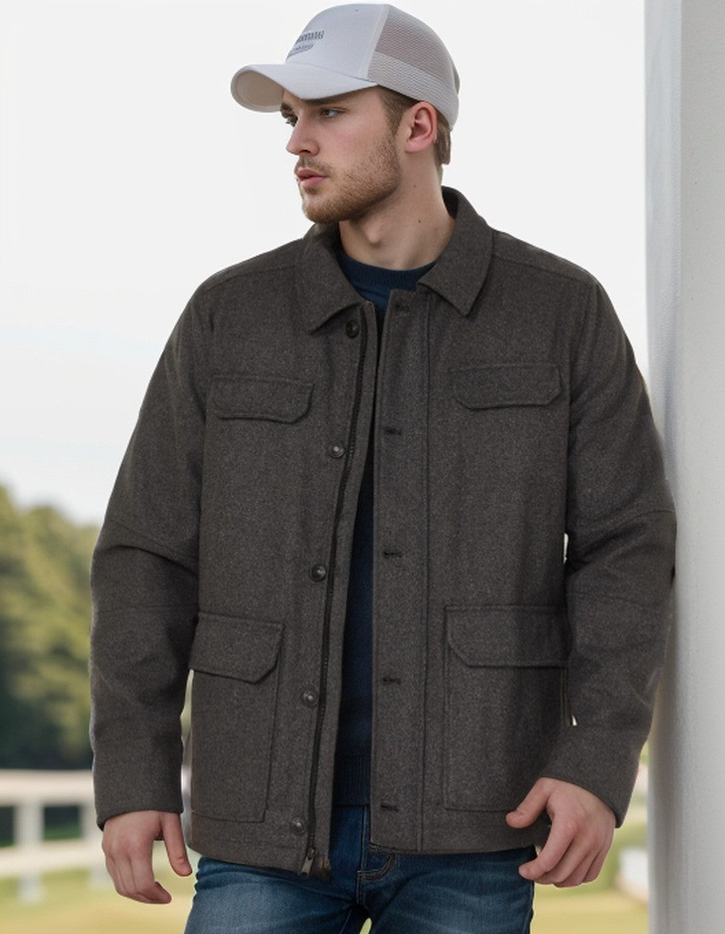 Herren utilitaristische Jacke mit mehreren Taschen EB