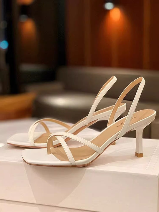 Damen elegante High Heel Sandalen mit verstellbaren Riemchen EB