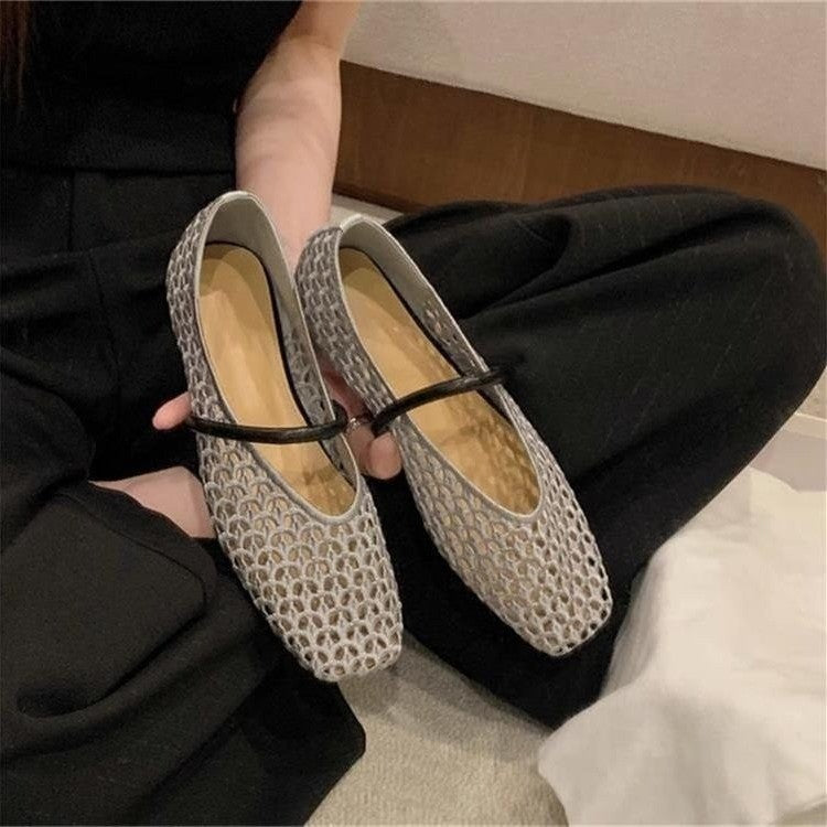 Damen Ballerina mit elegantem Riemchen EB