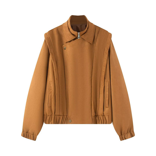 Damen modische Übergangsjacke mit asymmetrischem Schnitt EB