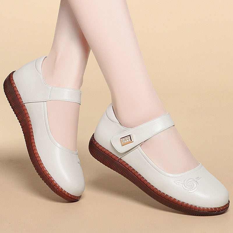 Damen Elegante Ballerinas mit komfortablem Klettverschluss EB