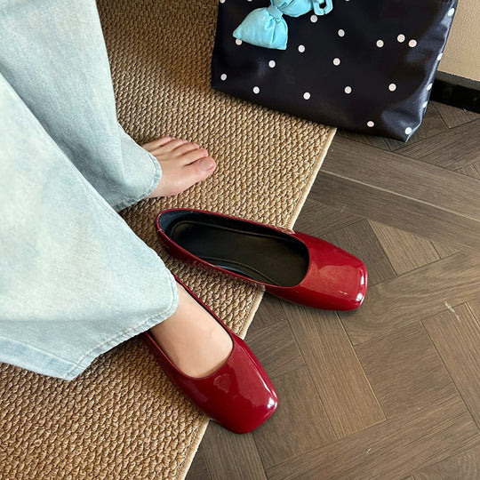Damen Ballerinas mit eleganter Punktenmusterung und bequemer Innensohle EB
