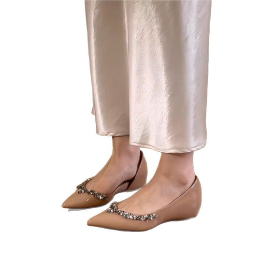 Damen elegante spitze Pumps mit Strassverzierung EB