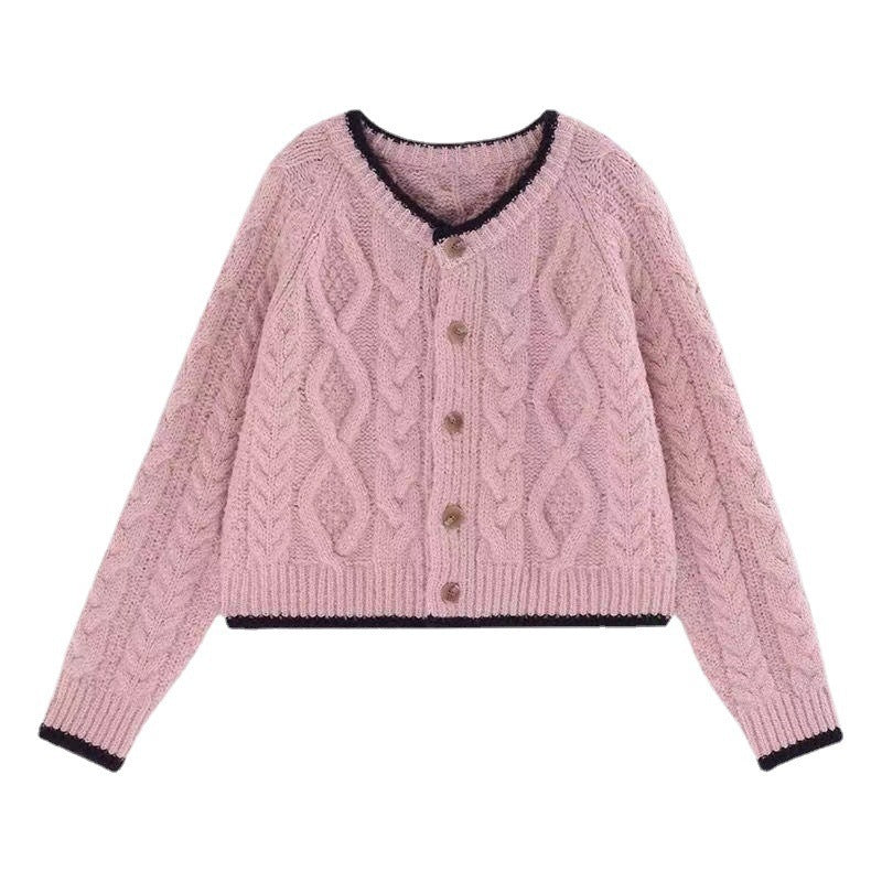 Damen Grobstrick Cardigan mit elegantem Zopfmuster EB