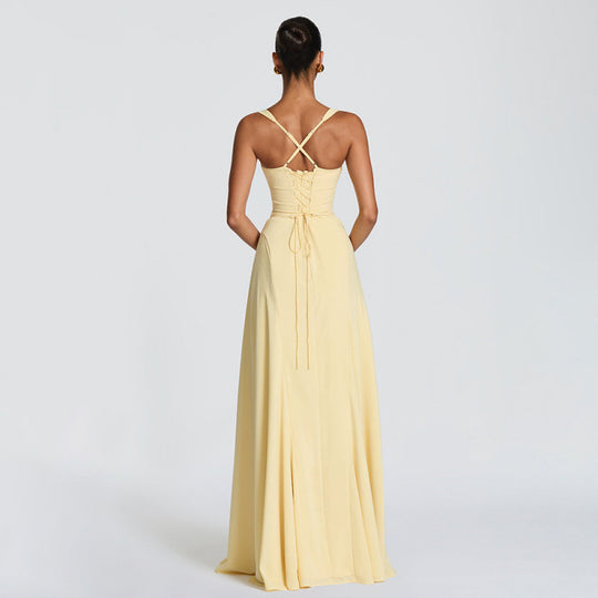 Damen Elegantes Abendkleid mit verführerischem Herzausschnitt und fließendem Schnitt EB
