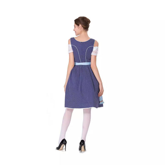 Damen nan tradicionales Oktoberfest Dirndlkleid mit Schürze EB