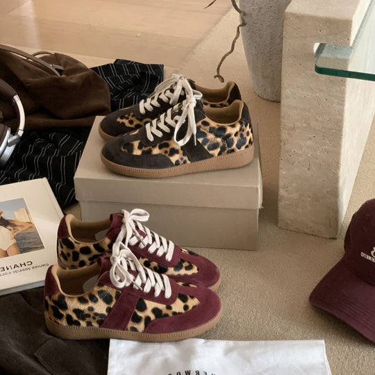 Damen modische Sneaker im zeitlosen Leo-Muster mit weichem Obermaterial EB