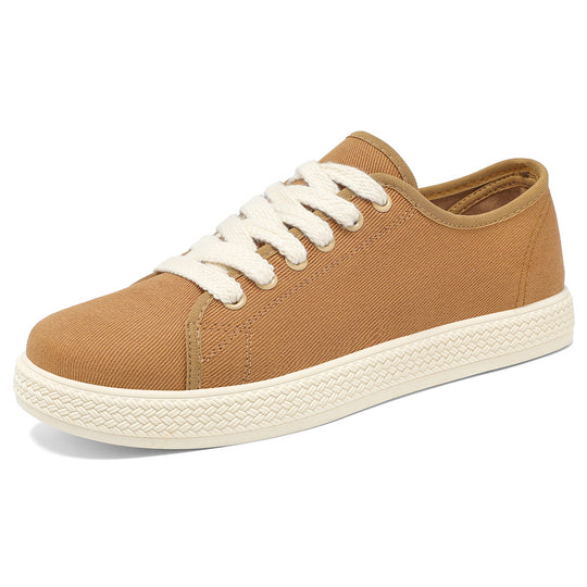Damen nan Canvas-Sneaker mit geflochtener Plateau-Gummisohle, atmungsaktivem Textilfutter und extra breiten Baumwollsenkeln EB