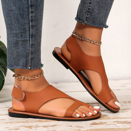Damen Badesandalen mit elegantem Riemendesign und komfortabeln Fußbett EB