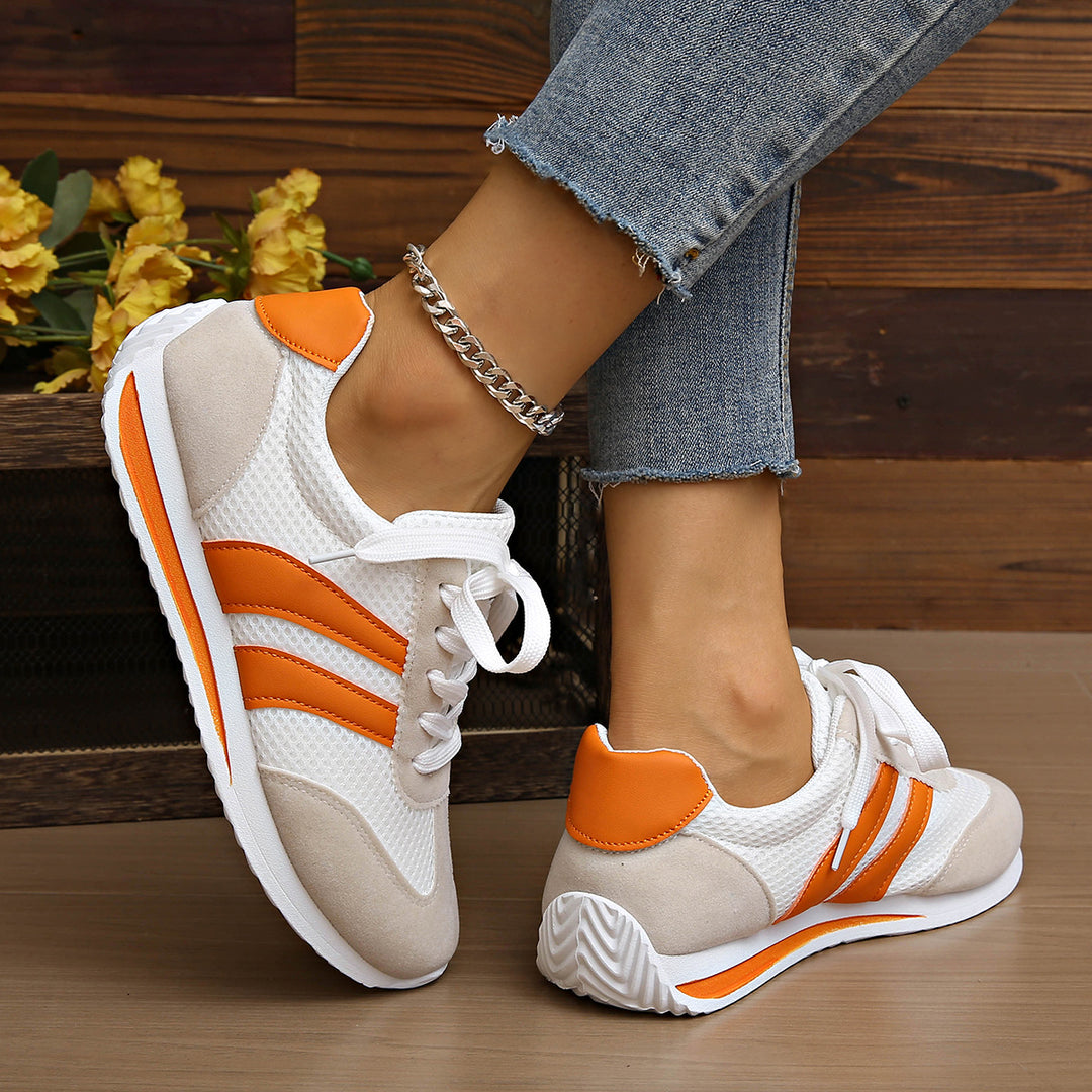 Damen sportliche Sneaker mit atmungsaktiven Mesh-Einsätzen EB