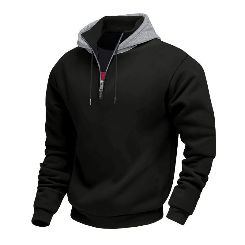 Herren Sweatshirt mit Reißverschluss und hohem Kragen EB