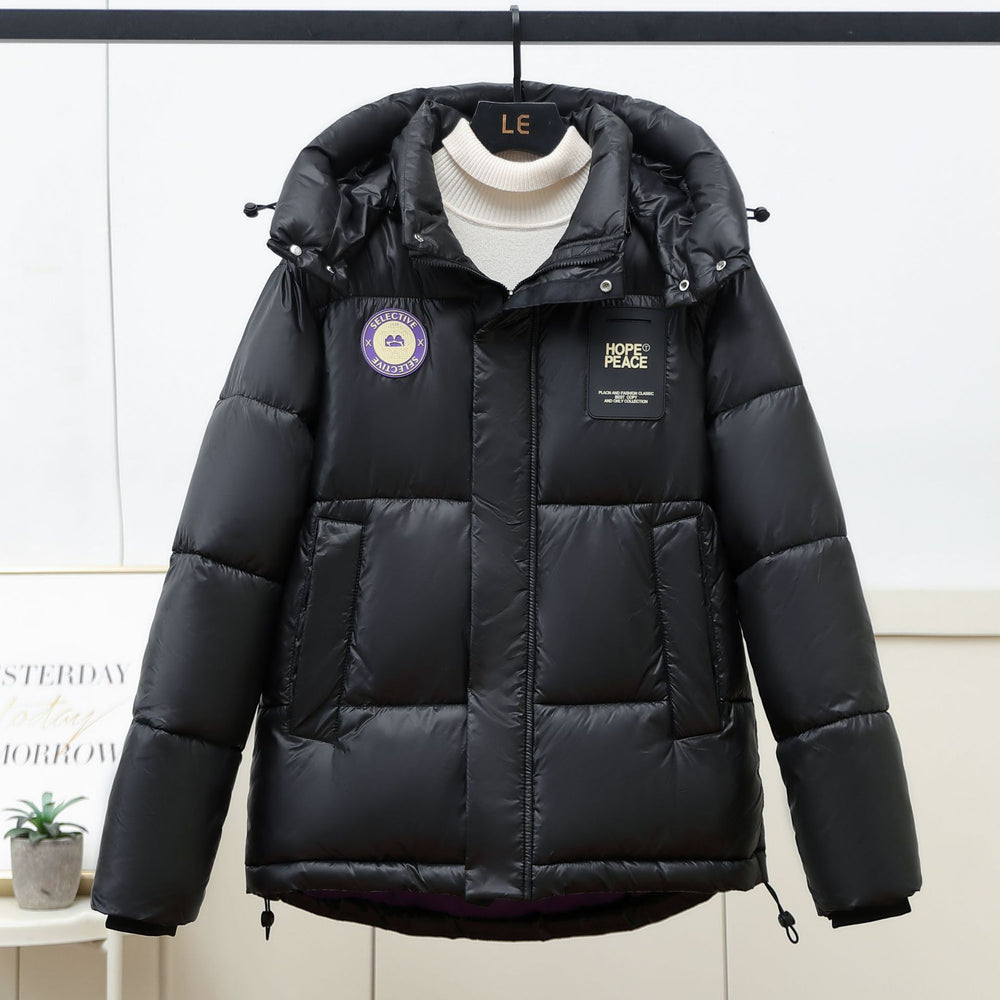 Damen Daunenjacke mit Kapuze und praktischem Reißverschluss EB