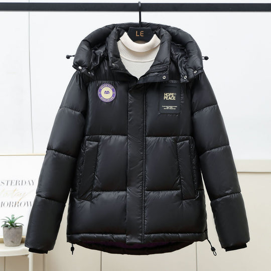 Damen Daunenjacke mit Kapuze und praktischem Reißverschluss EB