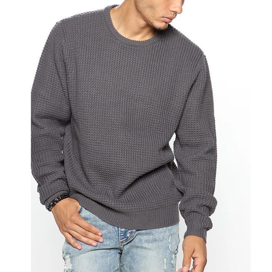 Herren Grobstrickpullover mit modernem Schnitt und kuscheligem Innenfutter EB