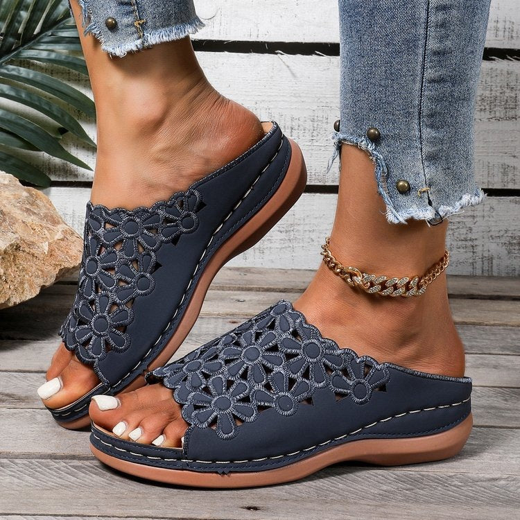 Damen Bequeme und modische Zehentrenner-Sandalen EB