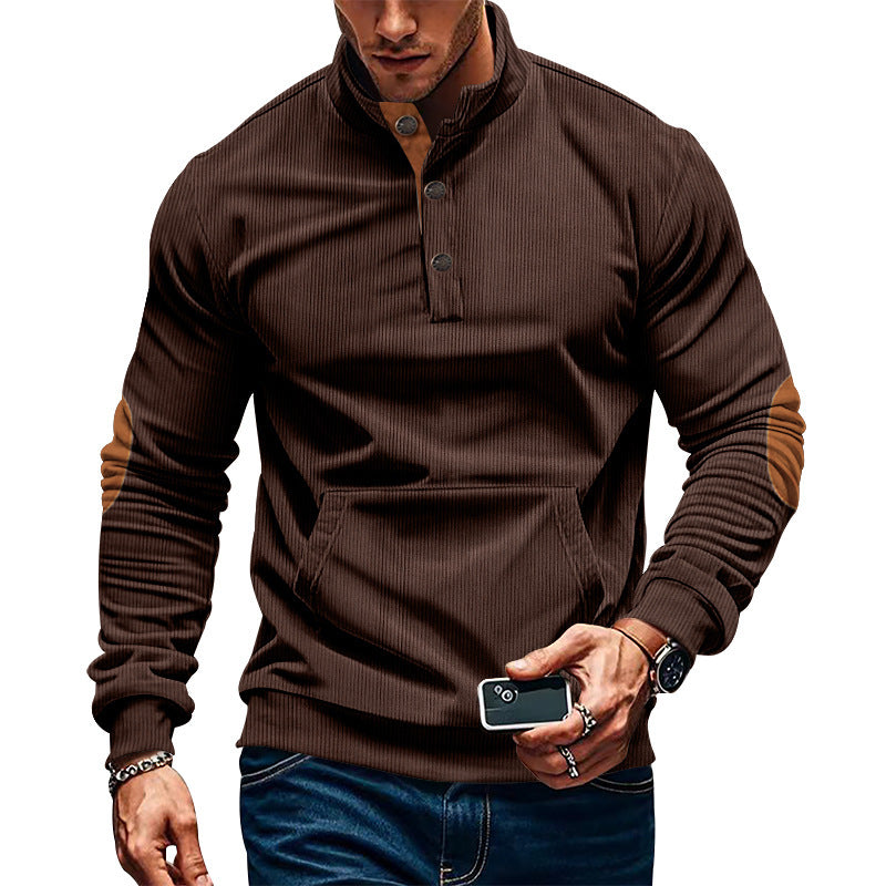 Herren stilvolles Langarm Kapuzenshirt mit modernem Strukturdesign und eleganten Akzenten EB