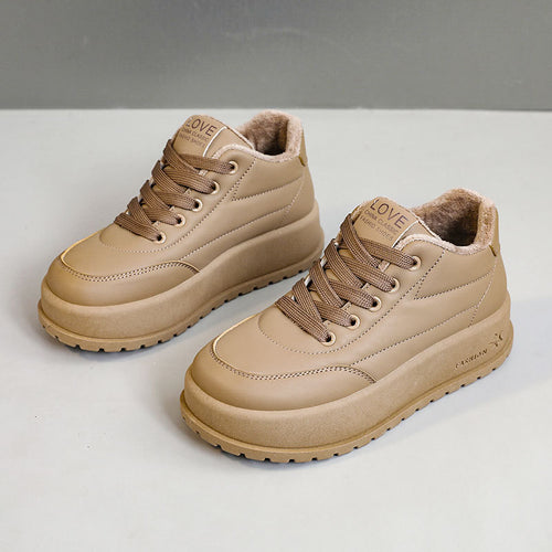 Damen Plateau Sneakers mit Innenfutter und rutschfester Sohle EB