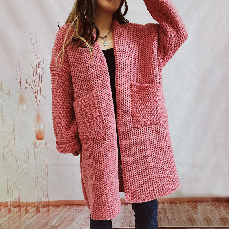 EB | Einfarbige Strickjacke