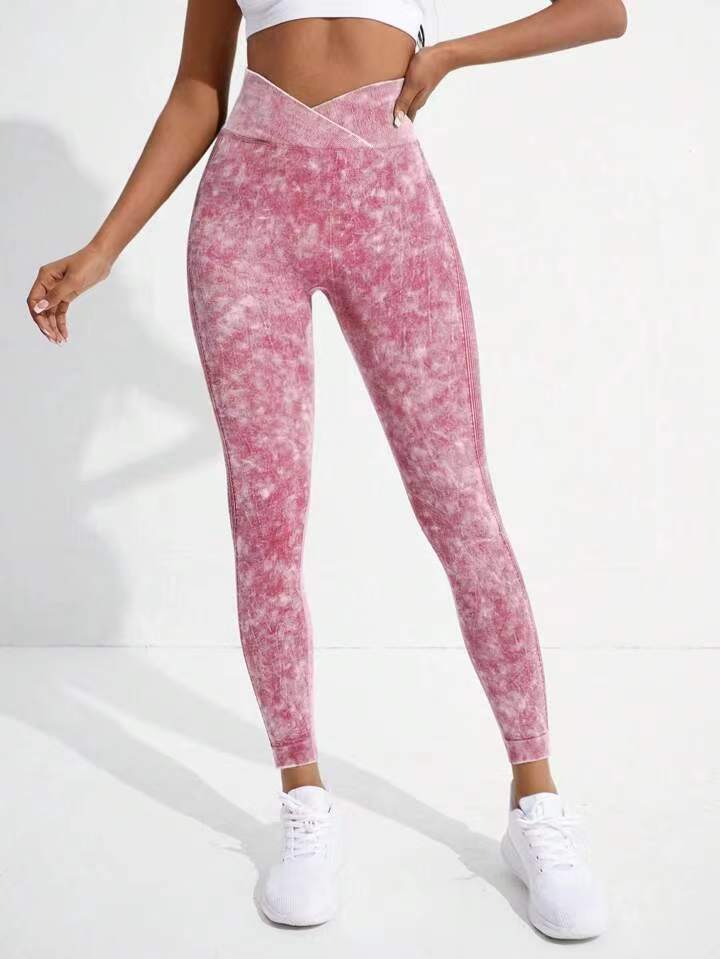 Damen Hochgeschnittene Sportleggings EB