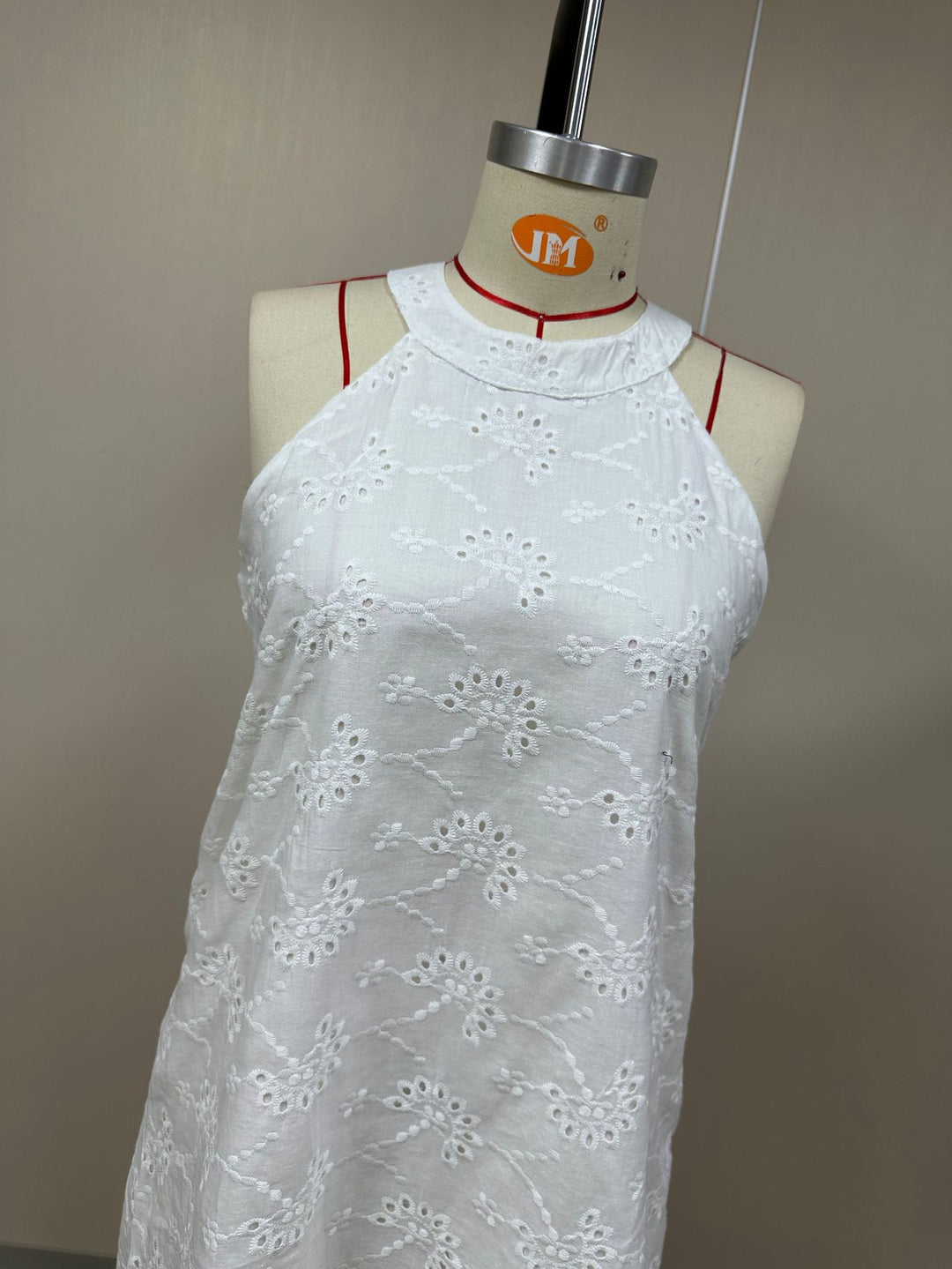 Damen Sommerliches Strandkleid mit floralen Stickereien EB