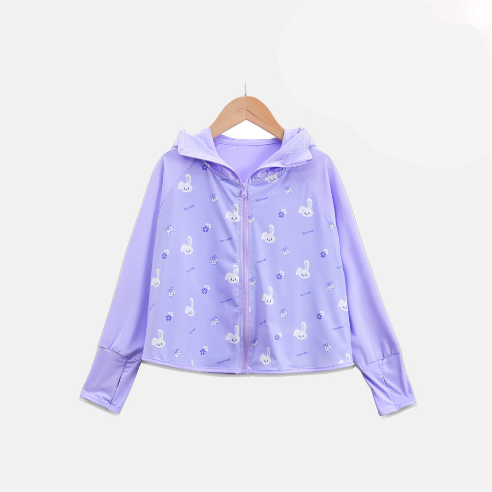 Mädchen Übergangsjacke mit Kapuze und niedlichem Tiermotiv EB