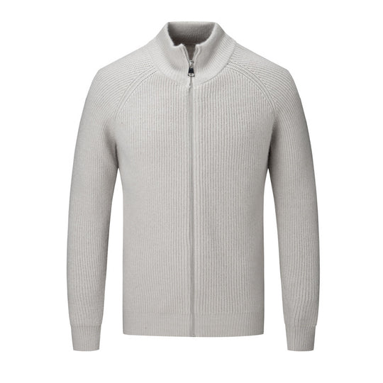 Herren Strickjacke mit hohem Kragen EB