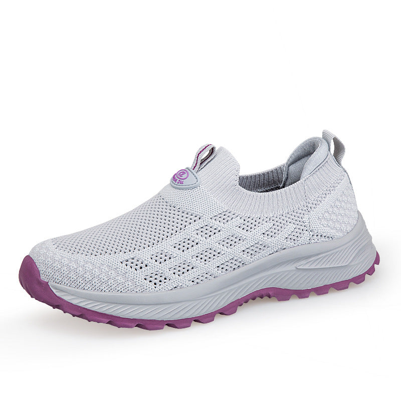 Damen Bequeme Slip-On Lauf-Sneaker mit atmungsaktivem Obermaterial EB
