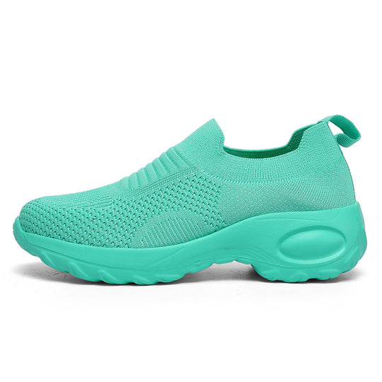 Damen Sportliche Slip-On Sneakers mit atmungsaktivem Obermaterial und rutschfester Sohle EB