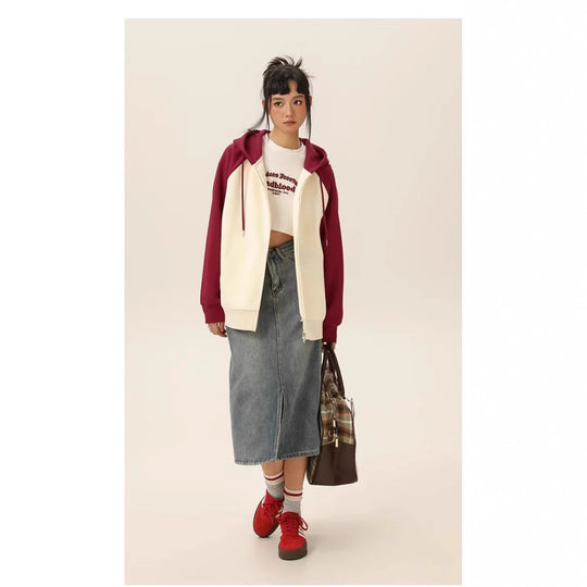 Damen Kapuzenjacke mit Farbblockdesign EB