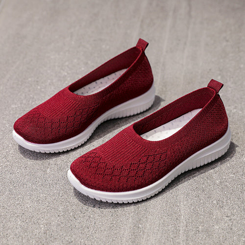 Damen Bequeme und atmungsaktive Slipper mit elastischem Bündchen EB
