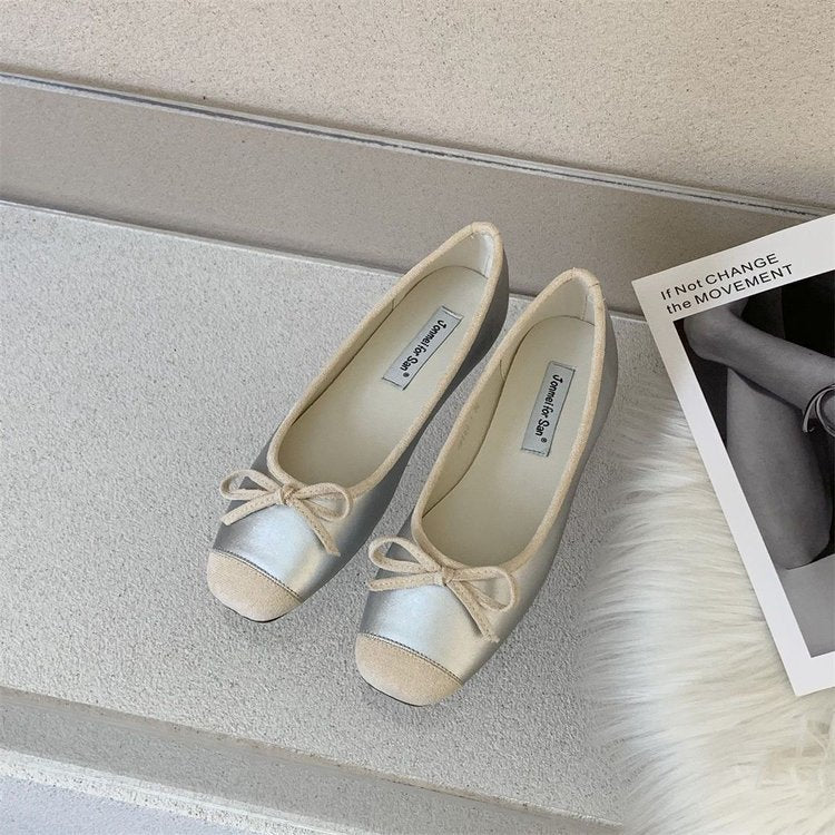 Damen Elegante Ballerinas mit modischem Schleifenakzent und weichem Fußbett EB
