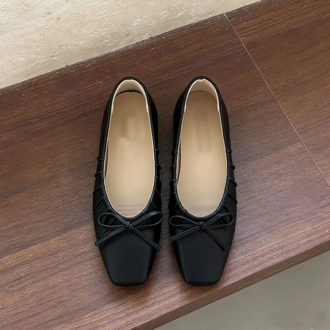 Damen Ballerinas mit zierlichem Schleifendesign und gepolsterter Innensohle EB