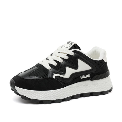 Damen Sportliche Freizeitsneaker mit atmungsaktiver Mesh-Oberfläche und dämpfender Laufsohle EB
