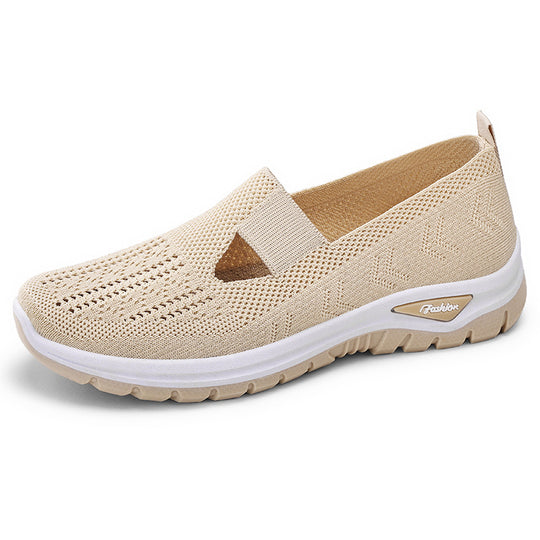 Damen Bequeme und atmungsaktive Slip-On Sneakers mit elastischem Obermaterial EB
