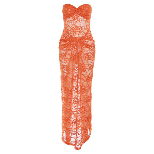 Damen Elegantes Spitzenabendkleid EB