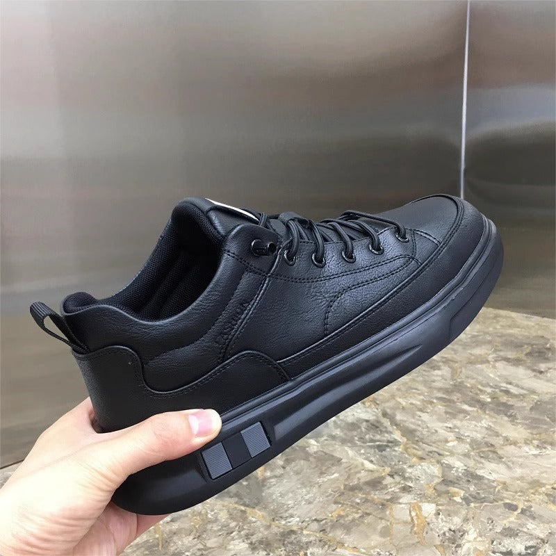 Damen modische Leder Sneakers mit rutschfester Sohle EB