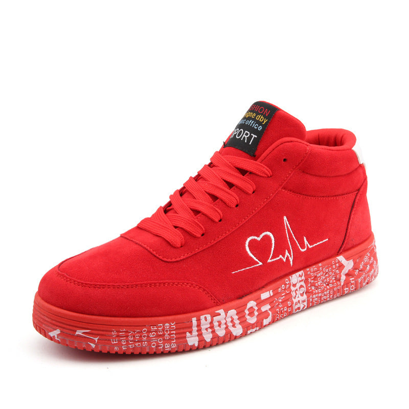 Damen Sportive High-Top Sneakers mit individuell bedruckter Laufsohle EB
