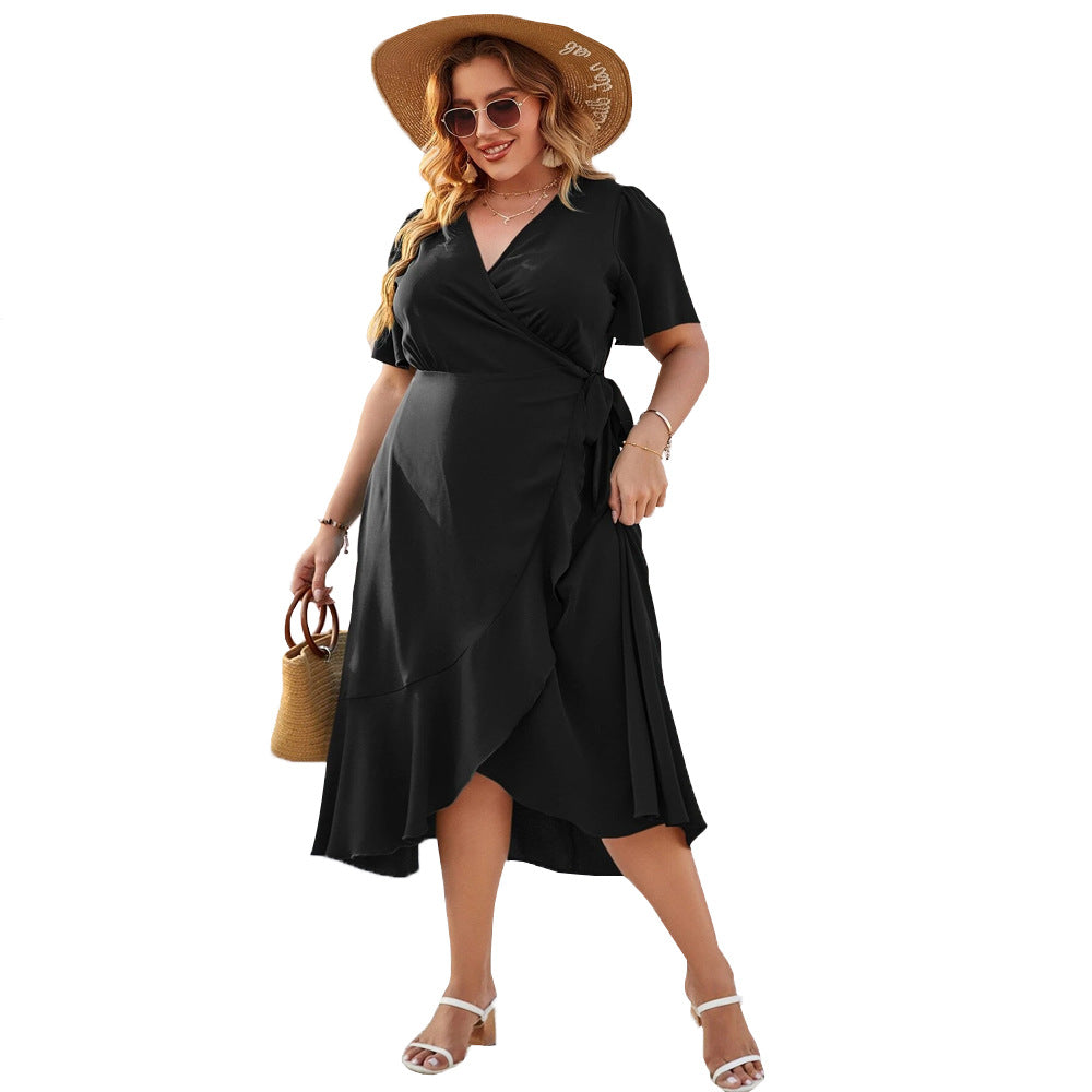 Damen Wickelmaxikleid mit eleganter Drapierung und since Silhouette EB