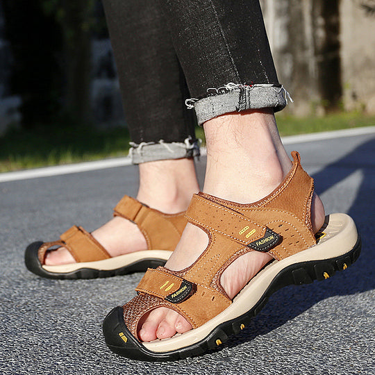Herren Freizeit-Sandalen mit verstellbaren Klettverschlüssen und rutschfester Sohle EB