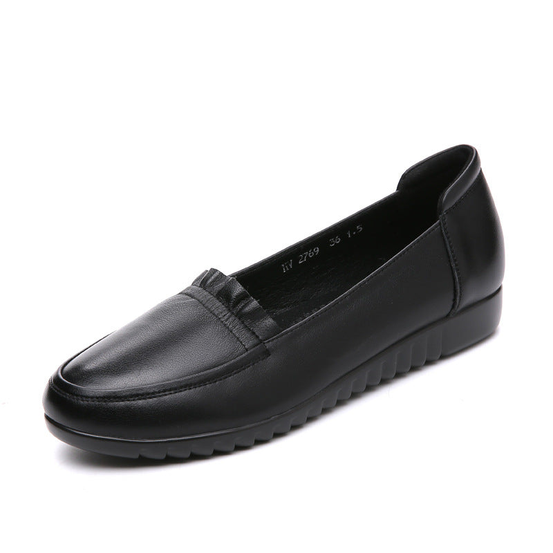 Damen Komfortable Mokassins mit eleganter Rüschendetail EB