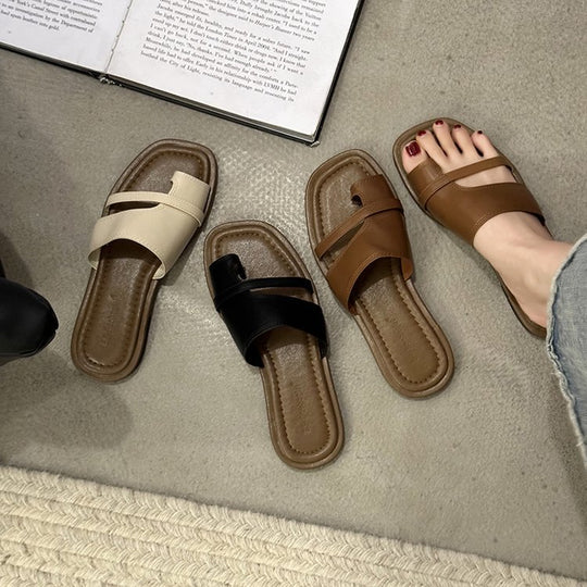 Damen Sandalen mit komfortablem Fußbett und modernem Riemendesign EB