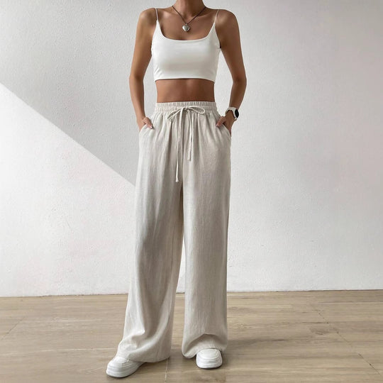 Damen entspannte Leinenhose EB