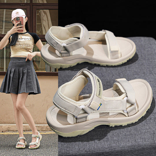 Damen Sportliche Outdoor-Sandalen mit verstellbarem Riemensystem und rutschfester Sohle EB