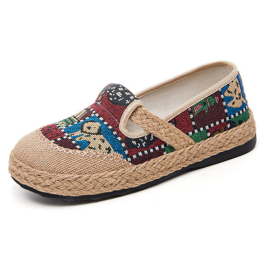 Damen Bequeme Textil-Slipper mit einzigartigem Design EB