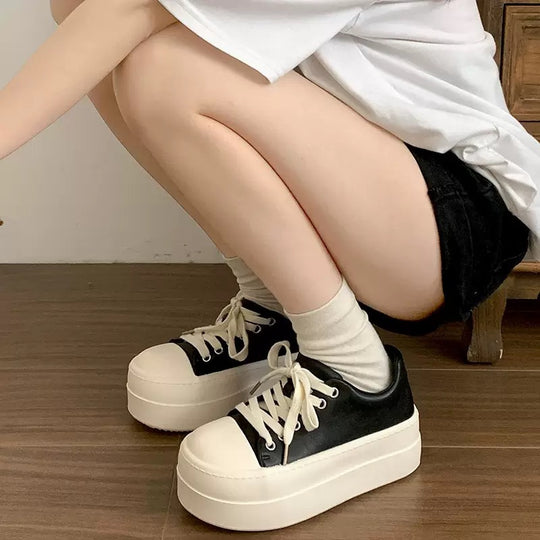 Damen Plateau-Sneaker mit modischem Design und bequemer Dämpfung EB